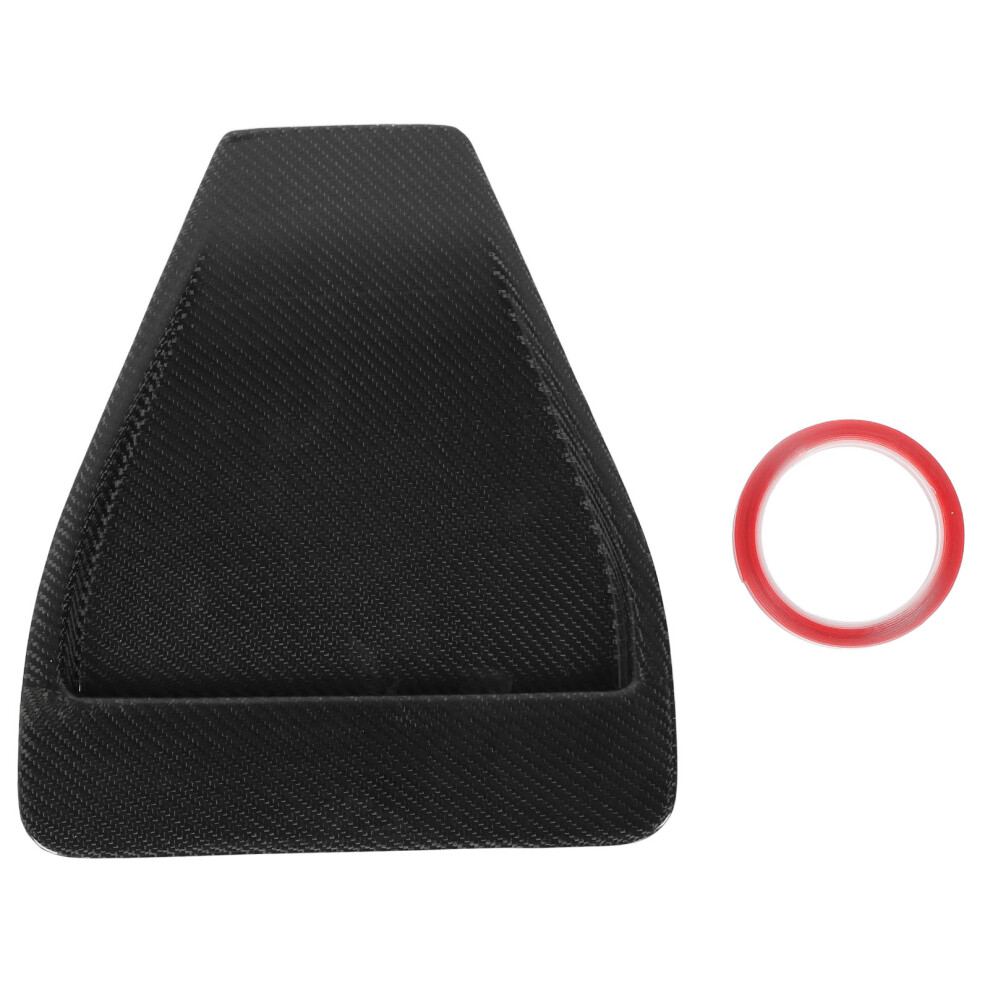 Hood Scoop Vent Cover Glossy Carbon Fiber Black 9121376769139