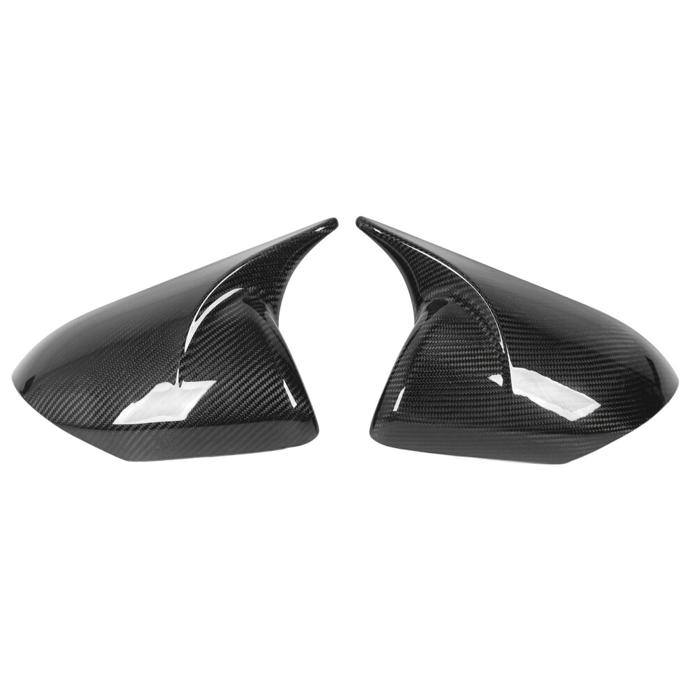 1 Pair Rearview Mirror Cap Carbon Fiber Horn Style 9121376769221