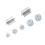 7pcs Set Double Hook Weight Set Chrome Plated 13