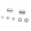 7pcs Set Double Hook Weight Set Chrome Plated 15