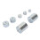 7pcs Set Double Hook Weight Set Chrome Plated 3