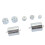 7pcs Set Double Hook Weight Set Chrome Plated 6