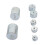 7pcs Set Double Hook Weight Set Chrome Plated 9