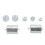 7pcs Set Double Hook Weight Set Chrome Plated 7