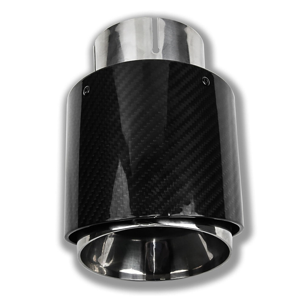 2.5 Inch (63Mm) Exhaust Tips Muffler Straight Pipe Tail Exhaust Coupler Carbon Fiber Stainless Steel 689788500461