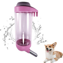 NoDrip 500ml Pet Water Bottle for Dogs  Small Animals (Rabbit/Hamster/Guinea Pig)  Pink