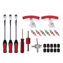 FSFY Tire Lever Spoons Set Tool Red Drop Forged Steel For Mountain Bike Motorcycle Automobile ATV 24Pcs