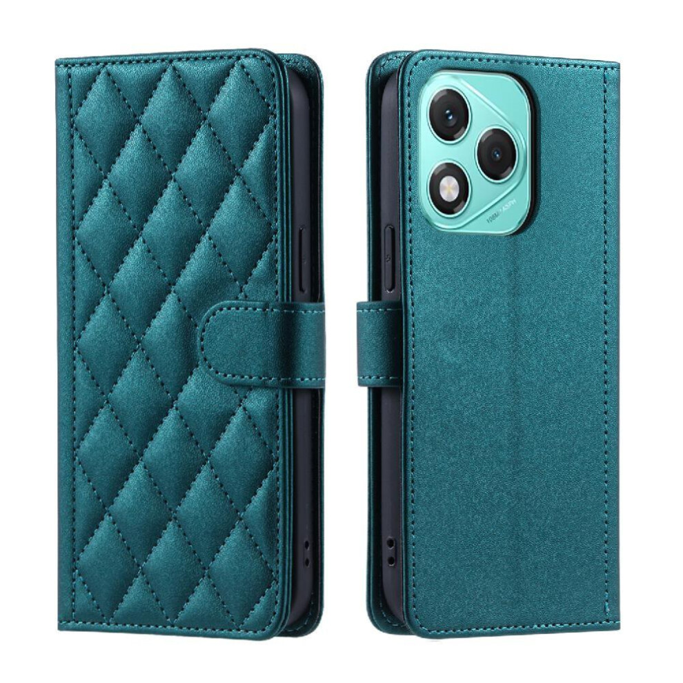 (Bottle ) Phone Case For Honor 400 Lite Card Slots Holder Magnetic Flip Folio Wallet Lattice Hand Strap Green 764563090860