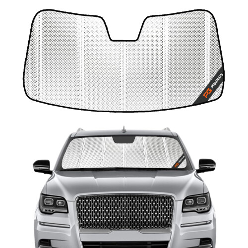 Windshield Sun Shade for 2018 Lincoln Navigator. Front Window Sunshade with Storage Bag