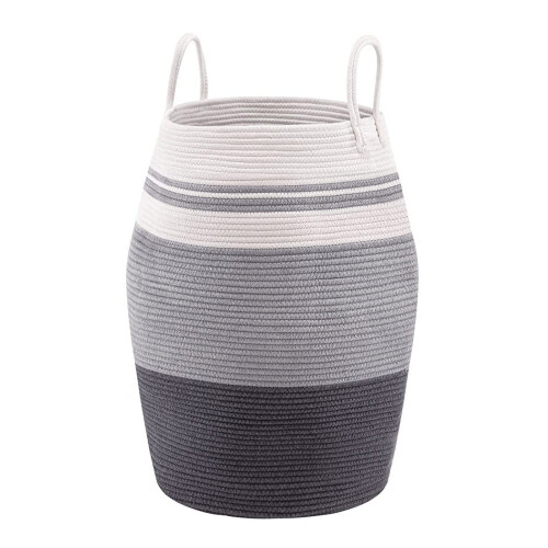 Laundry Hamper Basket Tall Cotton Storage Basket