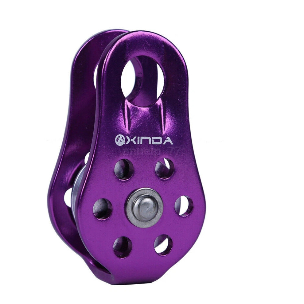(Purple Tree Climb Rope Pulley Gear Block, 1 Pc) 20Kn Tree Rigging Zipline Rock Arborist Climb Rope Pulley Gear Block Equipment 6963794010652