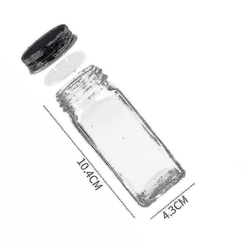 (As show, One size) Spice Jars With Shaker Lids - Set Of 12 1