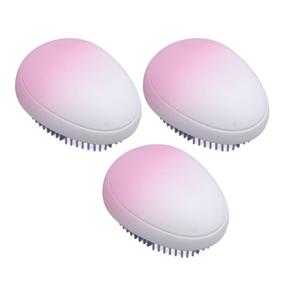 Purple 3Pcs Gradient Grape Detangling Hair Brushes Wet Dry