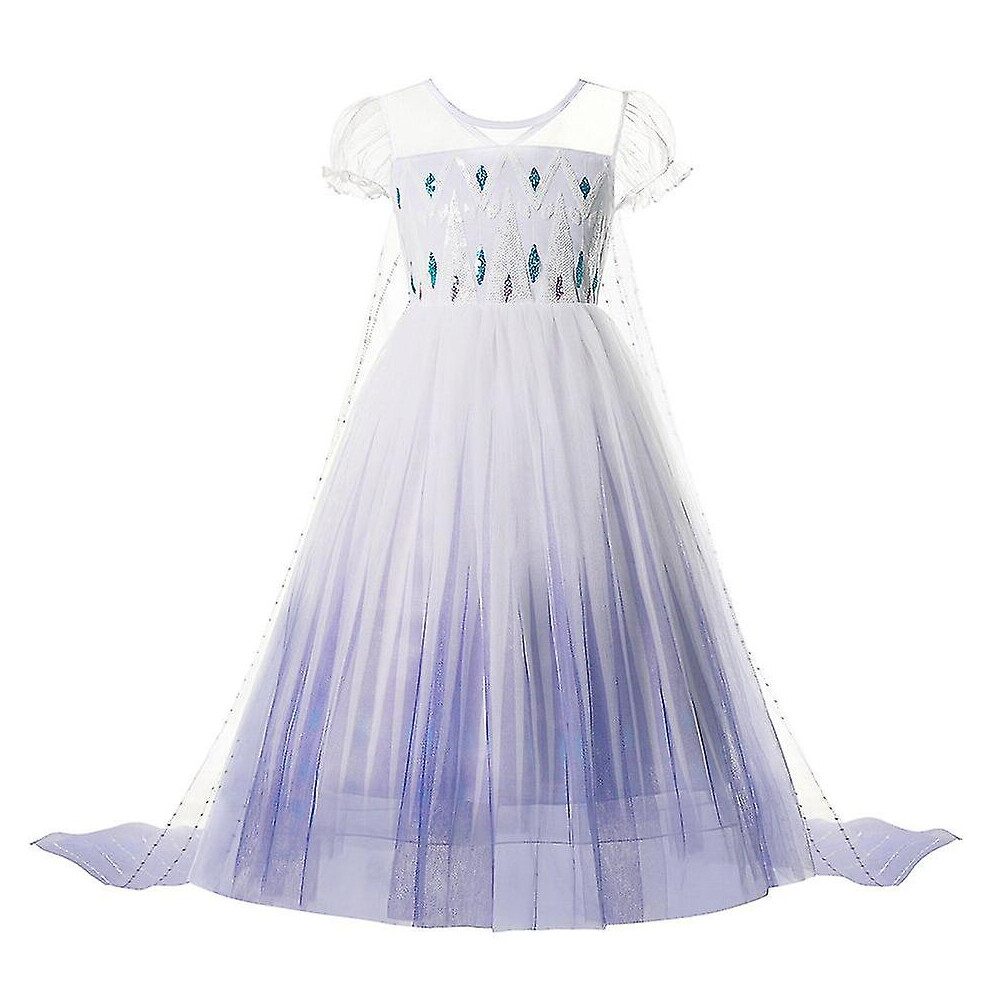 Kikidex (Elsa-711, 140Cm) Kids Girls Frozen Princess Dress Elsa Party Dress