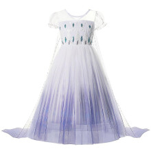 (Elsa-718, 120cm) Kids Girls Frozen Princess Dress Elsa Party Dress