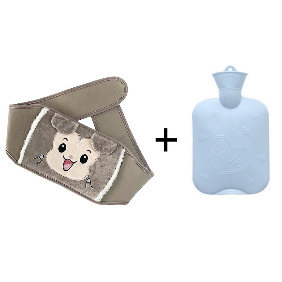 Kikidex (Koala 2Pcs, One Size) 1000Ml Hot Water Bottle Bag + Belt Rubber Or Warm Plush Pouch Waist Cover Belt
