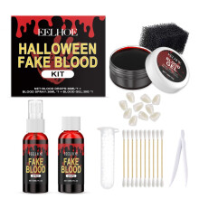 Halloween Fake Blood Set Simulation Fake Blood Shape Holiday Atmosphere Realistic Special Effects Makeup Set