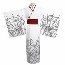 (L, Rui) Anime Demon Slayer Spider Rui Mother Sister Cosplay Costume Kimono Uniform