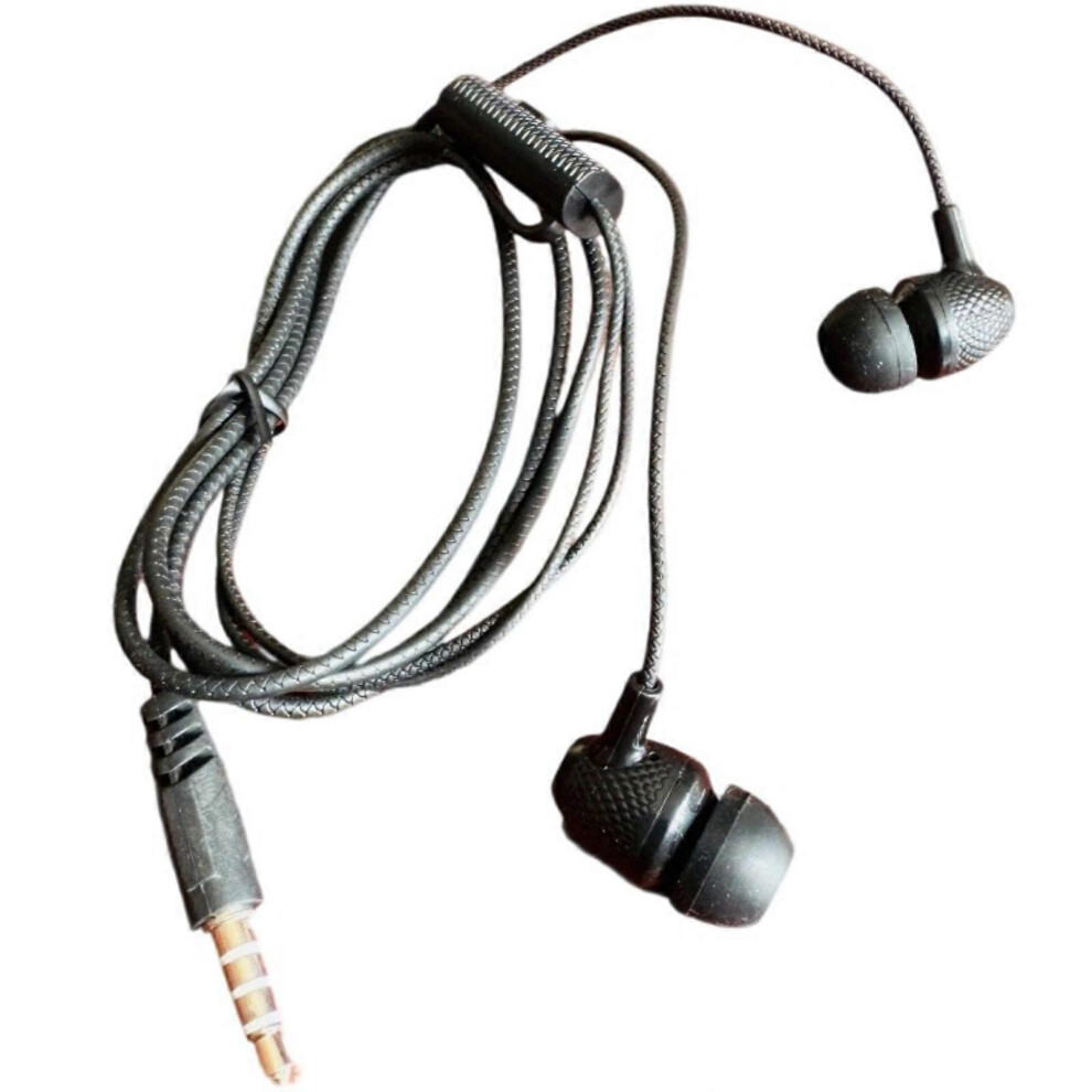 (Blue, One size) In-Ear Headphones with Microphone Corded Stereoed Earbuds with Noise Reduction and 3.5mm Connection  Black
