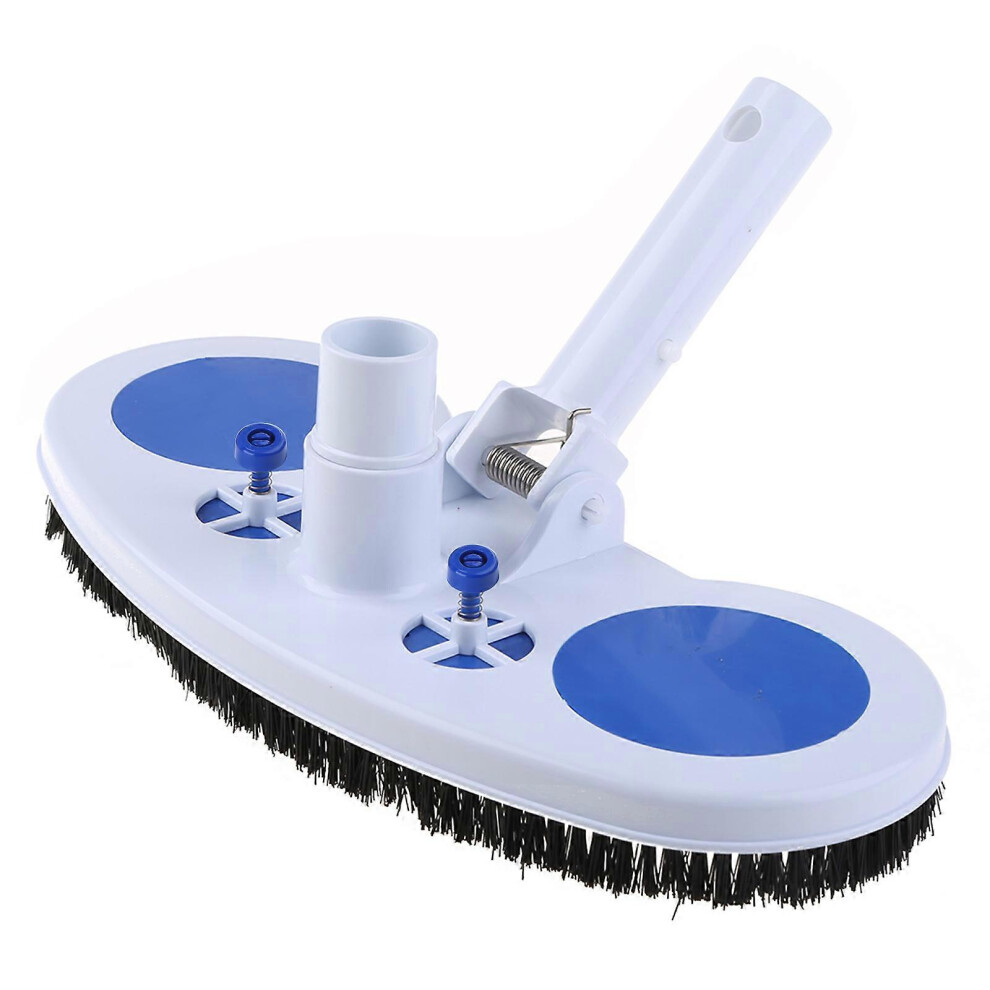 (As show, One size) Swimming Pool Cleaning Flat Brushes 13" Plastic Bristle Vacuum Cleaner Suction Head Multipurpose Tools for Cleans Wall