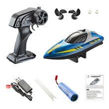 (Orange, One size) Powerful Remote Control Speedboat Toy for Pools Lakes Wireless Control High Speed Boat Child Outdoor Water Activity Toy Blue