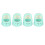 4Pcs Sewing Thimble Green White Open Top Reusable 9