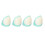 4Pcs Sewing Thimble Green White Open Top Reusable 4