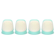 4Pcs Sewing Thimble Green White Open Top Reusable