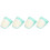 4Pcs Sewing Thimble Green White Open Top Reusable 5