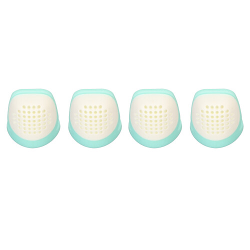 4Pcs Sewing Thimble Green White Open Top Reusable 2