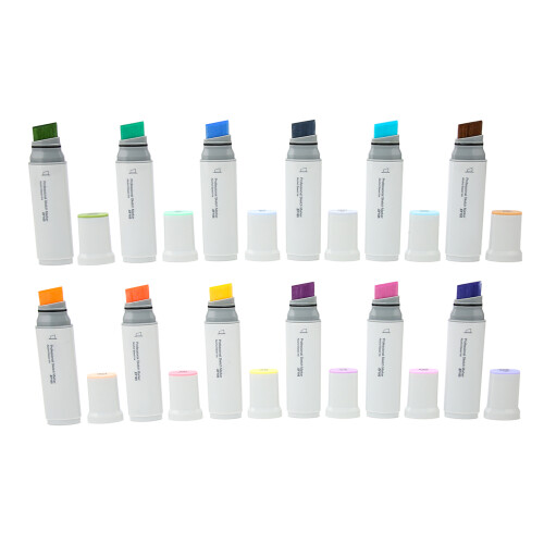 Wide Tip Markers Refillable Ink Even Inking