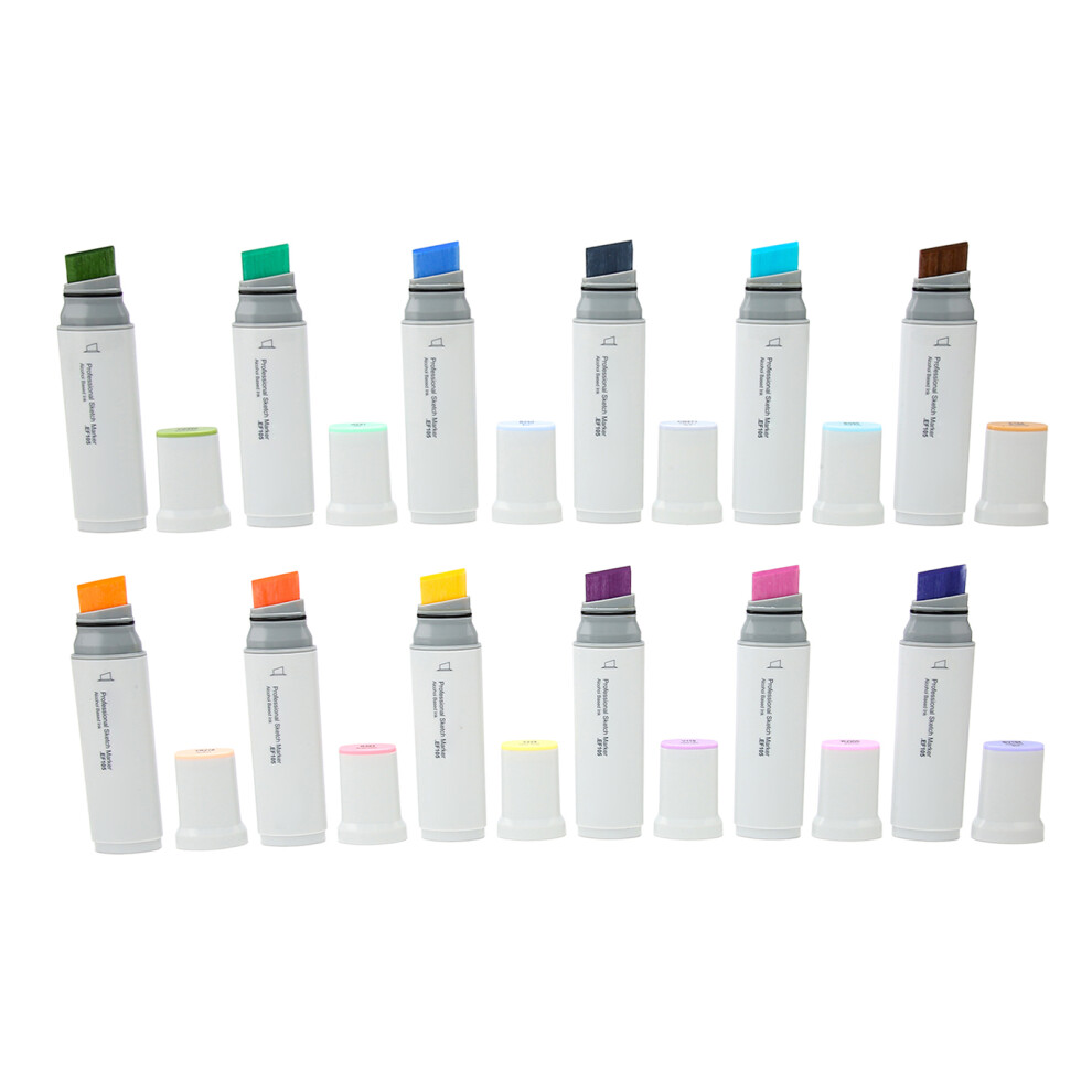 Wide Tip Markers Refillable Ink Even Inking