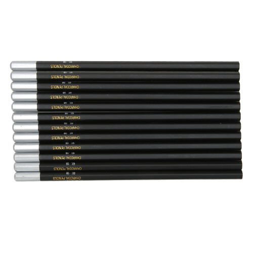 12Pcs Black Colored Pencils Soft Exquisite Luster 2