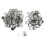 100 Sets Blank Button Badge Parts Set Round Shape 6