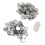100 Sets Blank Button Badge Parts Set Round Shape 10