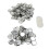 100 Sets Blank Button Badge Parts Set Round Shape 3