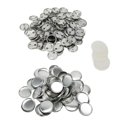 100 Sets Blank Button Badge Parts Set Round Shape 2