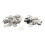 100 Set Pin Back Button Parts Blank Smoothing 5