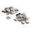 100 Set Pin Back Button Parts Blank Smoothing 4