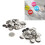 100 Set Pin Back Button Parts Blank Smoothing 11
