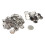 100 Set Pin Back Button Parts Blank Smoothing 3