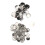 100 Set Pin Back Button Parts Blank Smoothing 6