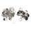 100 Set Pin Back Button Parts Blank Smoothing 2
