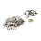 100 Set Pin Back Button Parts Sturdy Metal Plastic 9