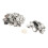 100 Set Pin Back Button Parts Sturdy Metal Plastic 10