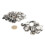 100 Set Pin Back Button Parts Sturdy Metal Plastic 4