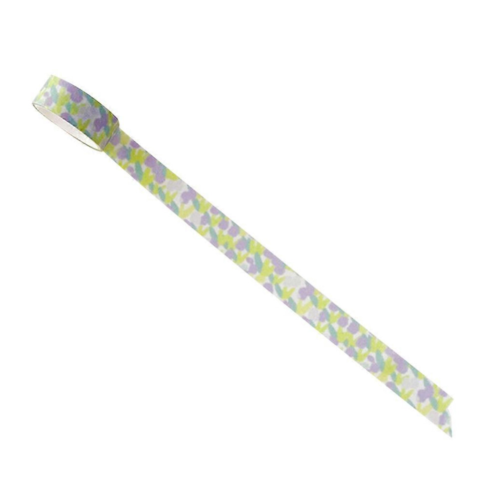 (As show, One size) Elegant Flowe Washi Tape 15mm Wide for 3m Long Decorative Masking Tape for Scrapbooking Bullet-Journal Planner DIY Craft