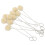 100Pcs Wool Daubers Even Coloring Long Metal 6