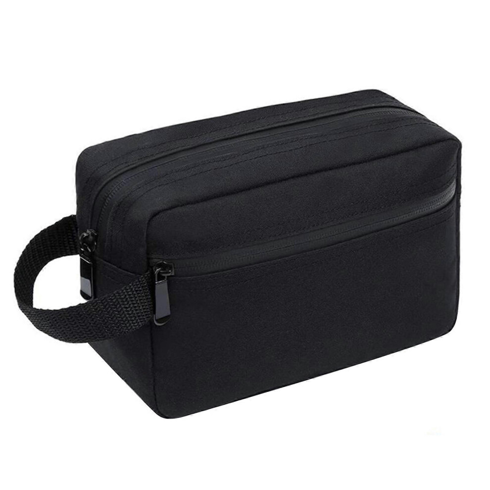 (pale pinkish gray, One size) Portable Travel Toiletry Makeup Bag Cosmetic Organizer Large Capacity Casual Storage Bag for Women Girl  Black