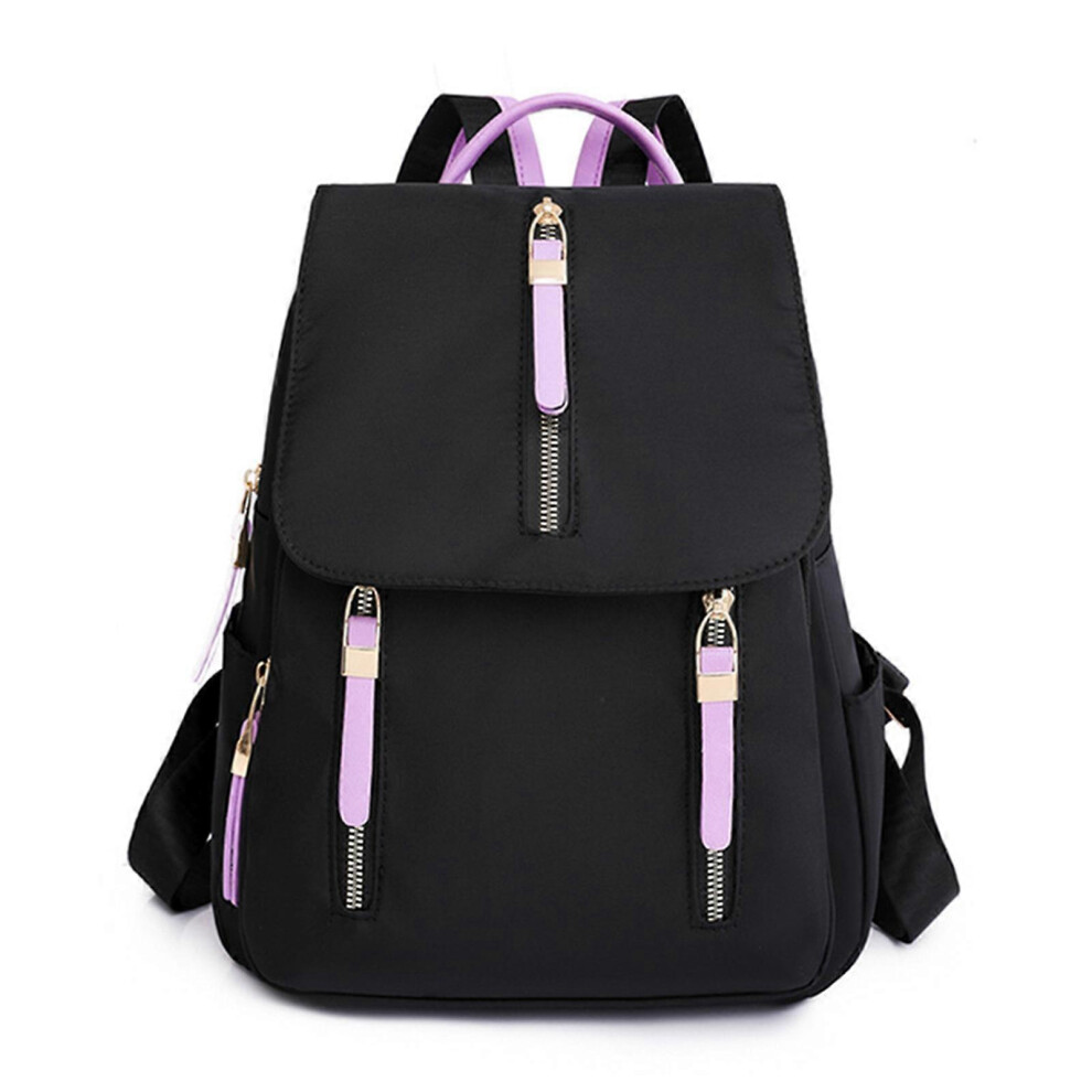 (White, One size) Double Strap Shoulder Bag Travel Bag Backpack School College Backpacks Bookbags for Teen Girls Women Student Rucksack  Black